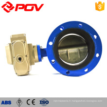 Stainless steel CF8M electric flow control Double flange butterfly valve